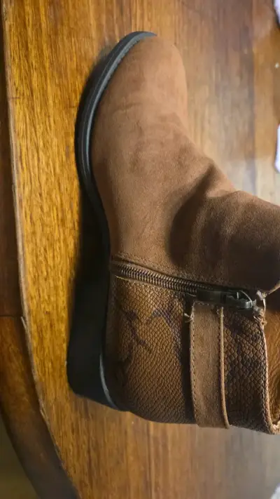 Botines de gamuza marrón para mujer - miniatura 3