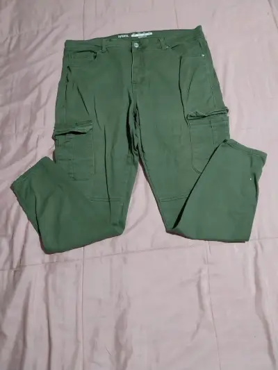Pantalone Mujer elasticado, Cartera Cuero Negro - miniatura 3