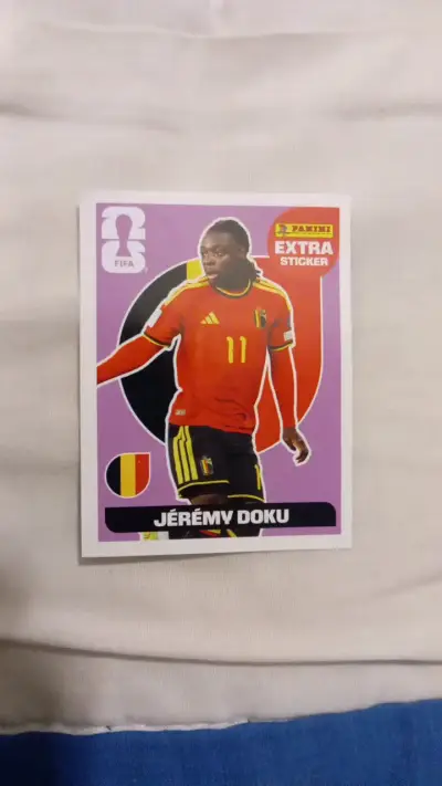 Lámina Panini FIFA Jeremy Doku Bélgica - miniatura 1