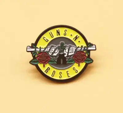 Pin Guns N' Roses metálico vintage - miniatura 1