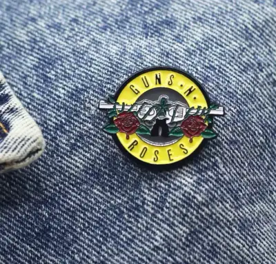 Pin Guns N' Roses metálico vintage - miniatura 3