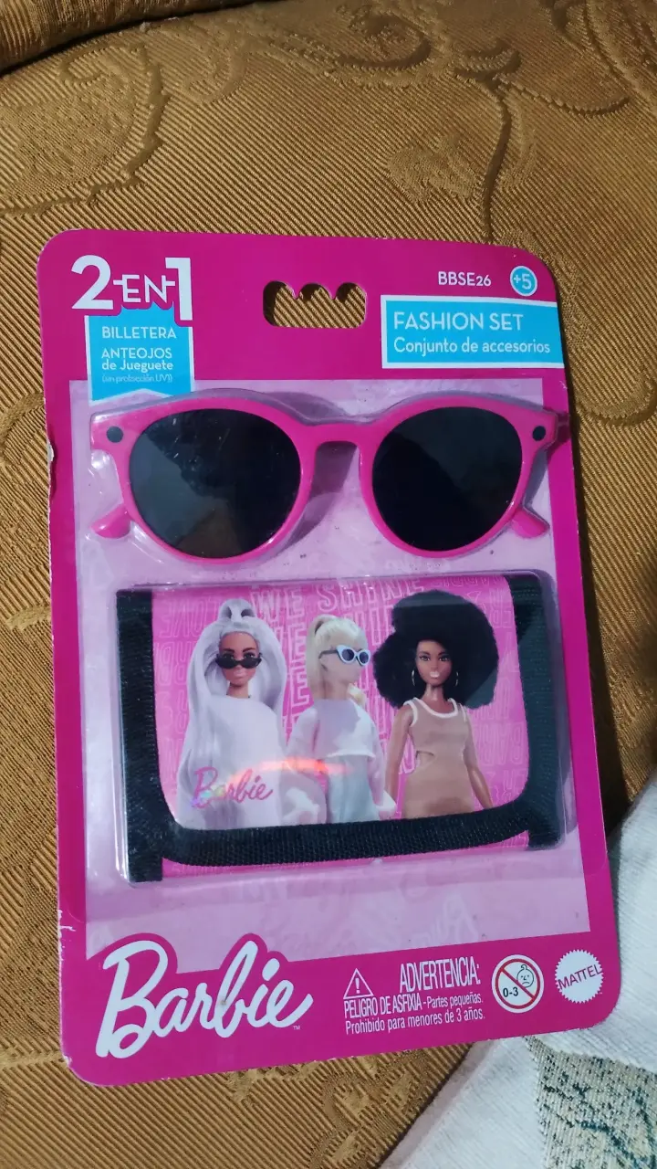 Set de accesorios Barbie con billetera y anteojos - 1