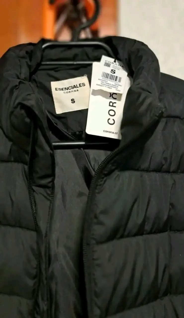 Parka negra mujer talla S nueva - 2