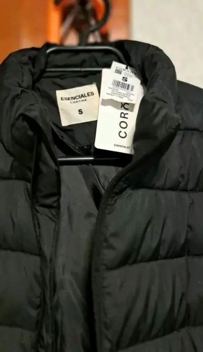 Parka negra mujer talla S nueva - miniatura 2