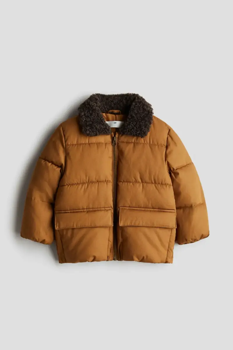 Chaqueta acolchada marrón para niños - 1