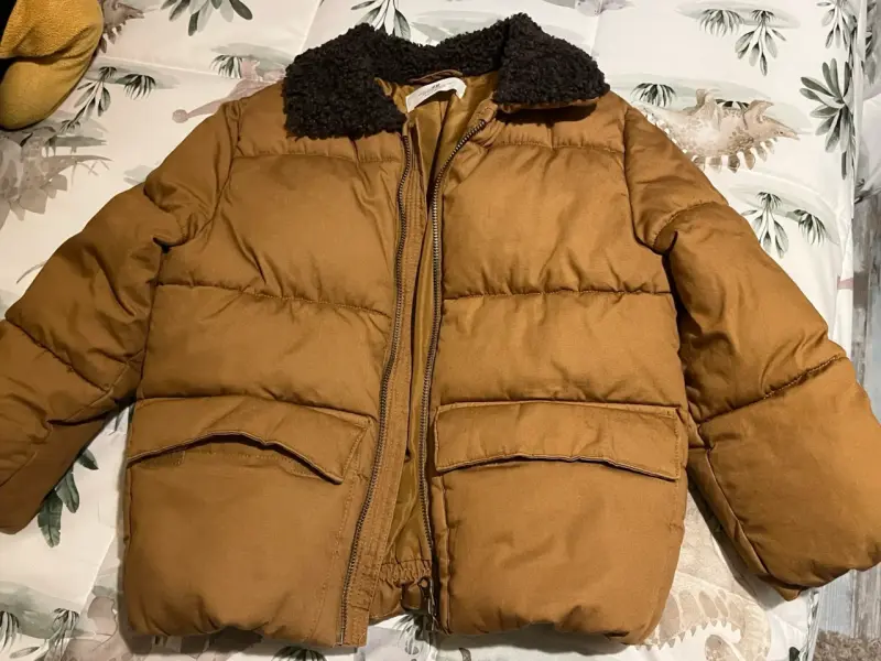 Chaqueta acolchada marrón para niños - 2