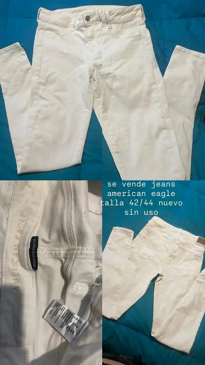 Jeans blancos American Eagle nuevos talla 42/44