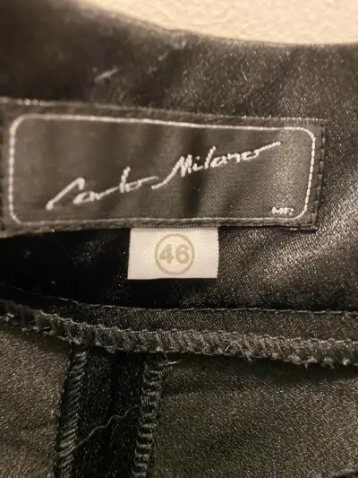 Pantalones negros en seda italiana - miniatura 2