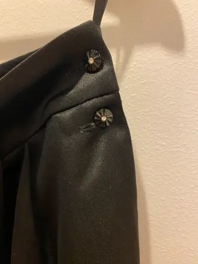 Pantalones negros en seda italiana - miniatura 3