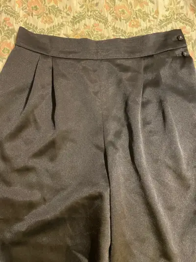 Pantalones negros en seda italiana - miniatura 4