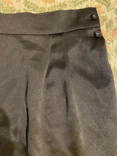 Pantalones negros en seda italiana - miniatura 5