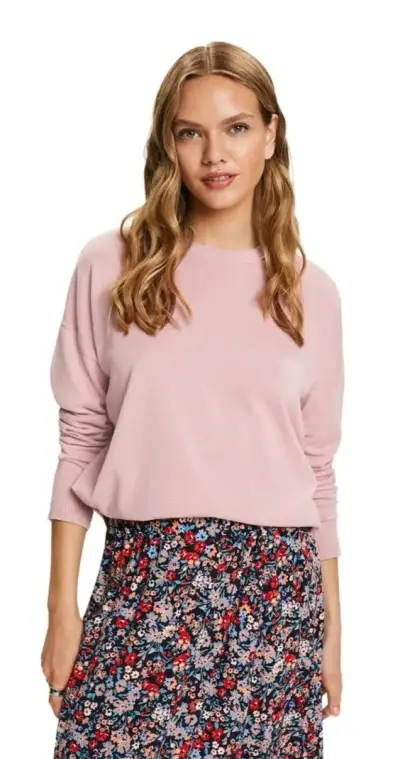 Suéter rosa pastel para mujer - miniatura 1