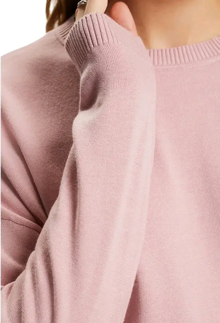Suéter rosa pastel para mujer - 2