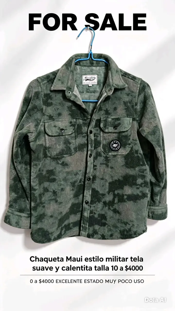 Chaqueta Maui estilo militar verde