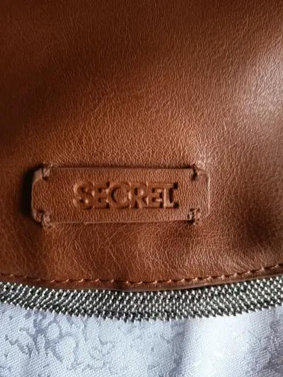 Bolso de cuero marrón Secret elegante - miniatura 5