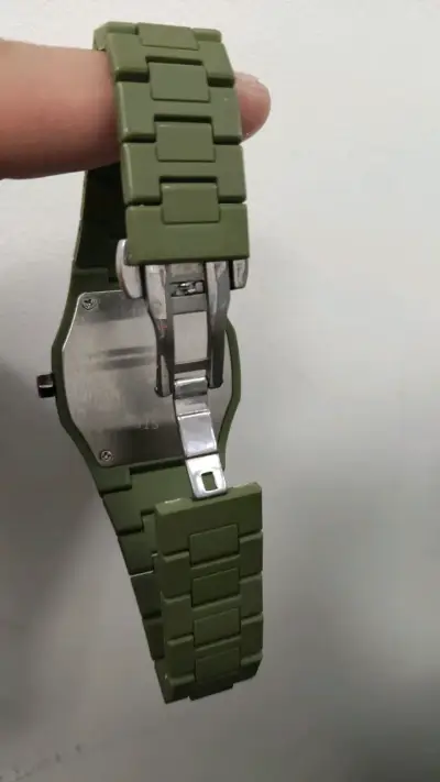 Reloj verde unisex moderno - miniatura 3