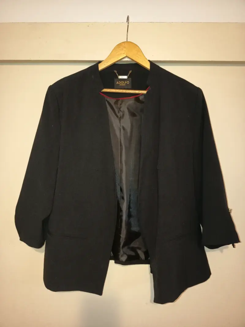 Blazer negro Adolfo para mujer