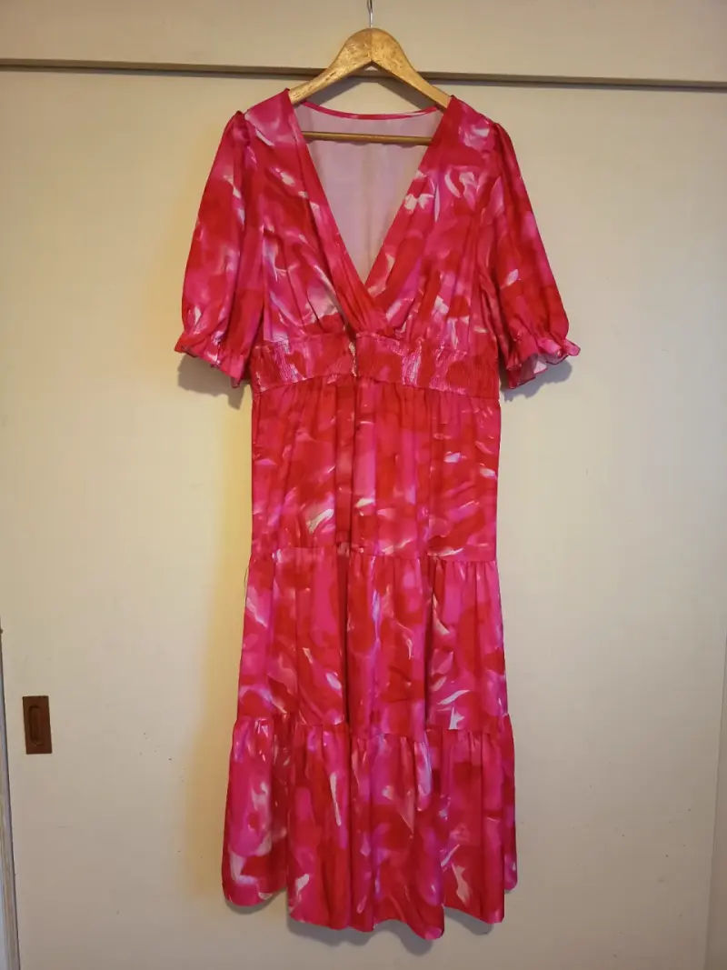 Vestido rosa estampado