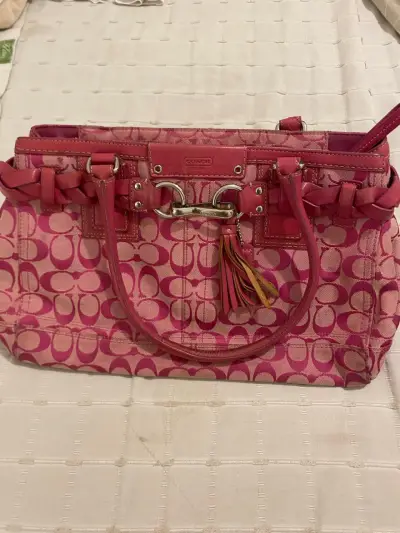 Bolso Coach Rosa Vintage original - miniatura 2