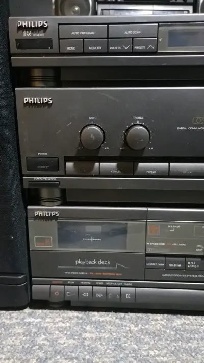 Equipo de sonido Philips con parlantes vintage - miniatura 2