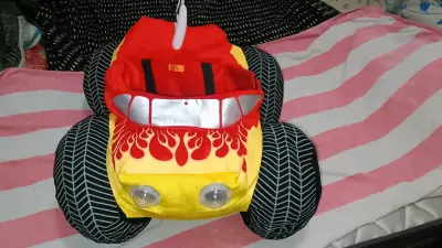 Cojíny disfraz infantil auto de carreras - miniatura 3