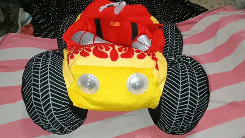 Cojíny disfraz infantil auto de carreras - 4