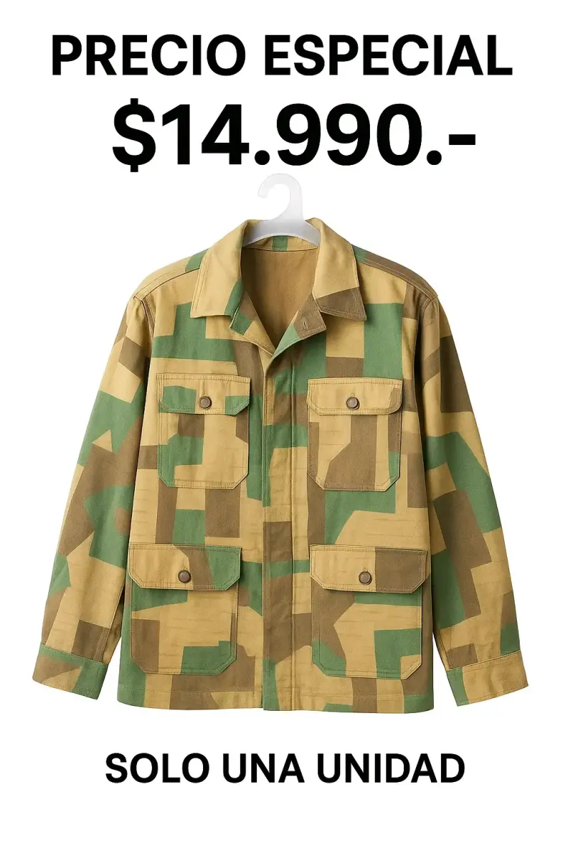 Chaqueta camuflaje verde y beige unisex
