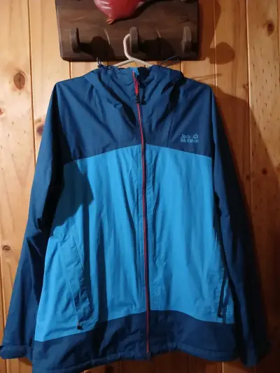 Chaqueta impermeable Jack Wolfskin azul - miniatura 1