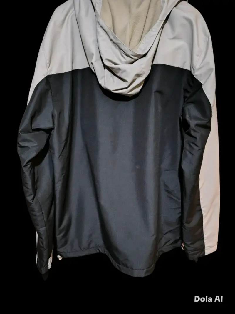 Chaqueta impermeable bicolor con capucha - 2