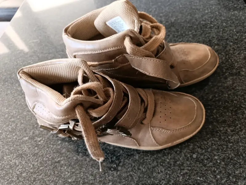 Zapatillas de cuero marrón para niños - 2