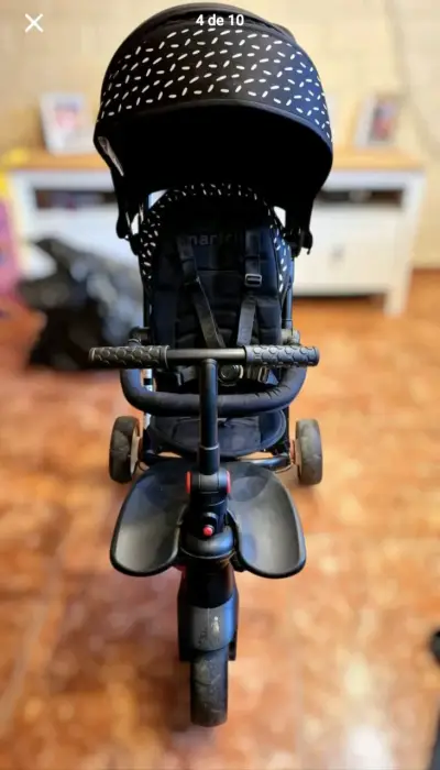 Triciclo para bebé con capota ajustable - miniatura 1