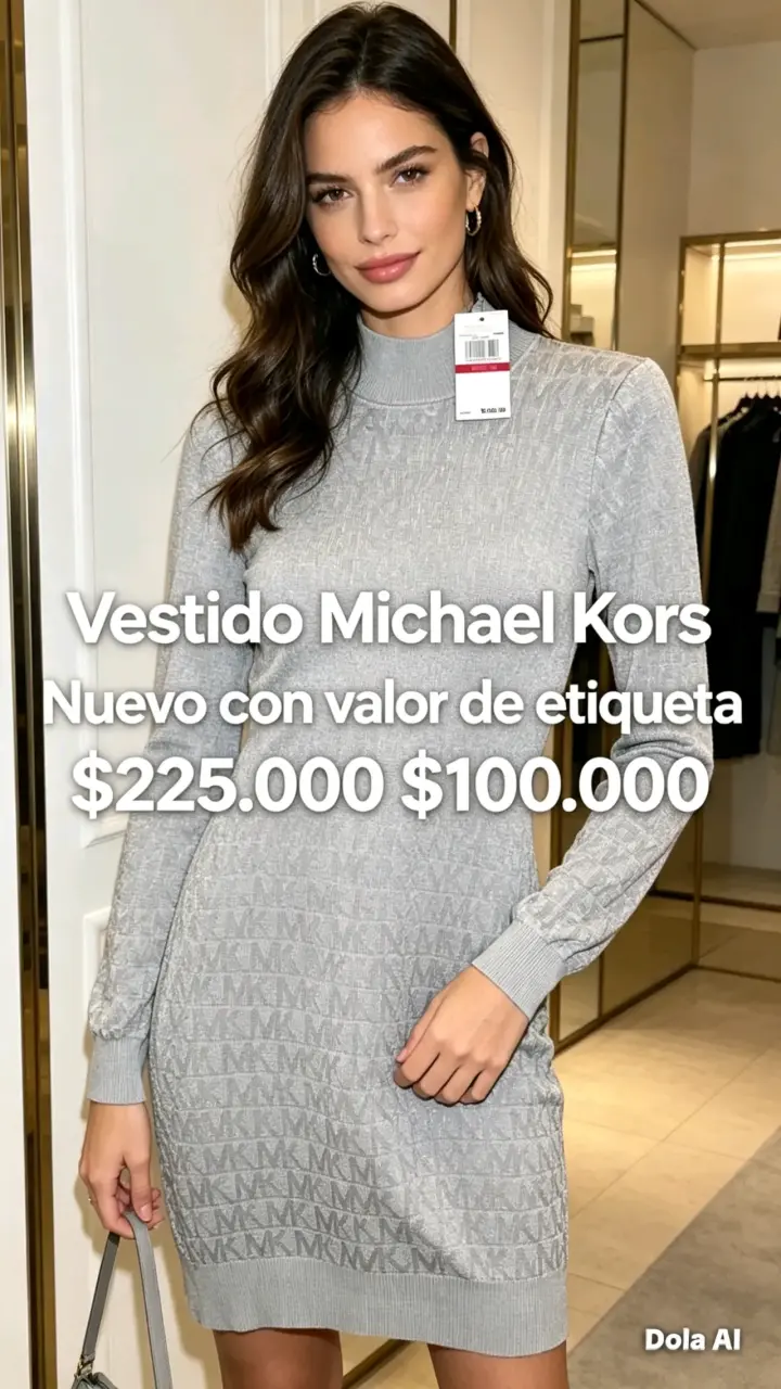 Vestido Michael Kors gris nuevo