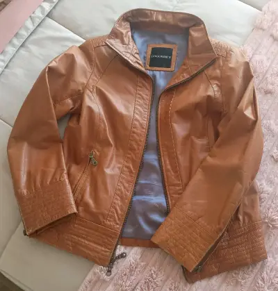 Chaqueta de cuero marrón D'Agorret - miniatura 1