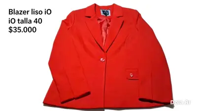 Blazer rojo liso iO talla 40 - miniatura 1