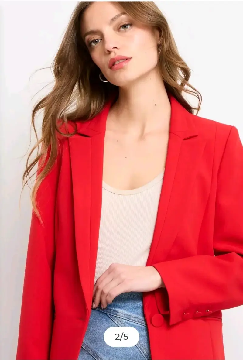 Blazer rojo liso iO talla 40 - 3