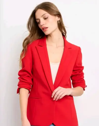 Blazer rojo liso iO talla 40 - miniatura 4