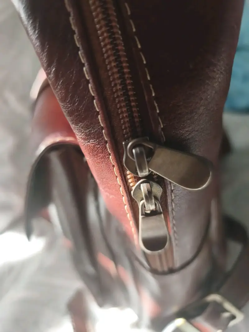 Mochila de cuero marrón - 5