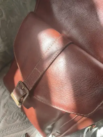 Mochila de cuero marrón - miniatura 6