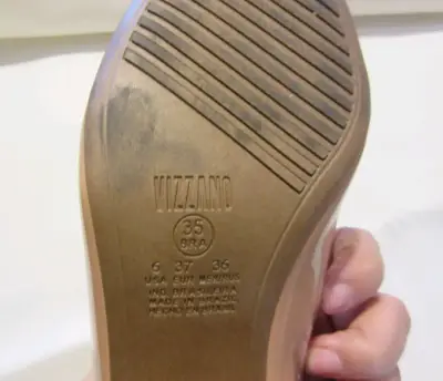 Zapatos de tacón bajo charol beige Vizzano - miniatura 6