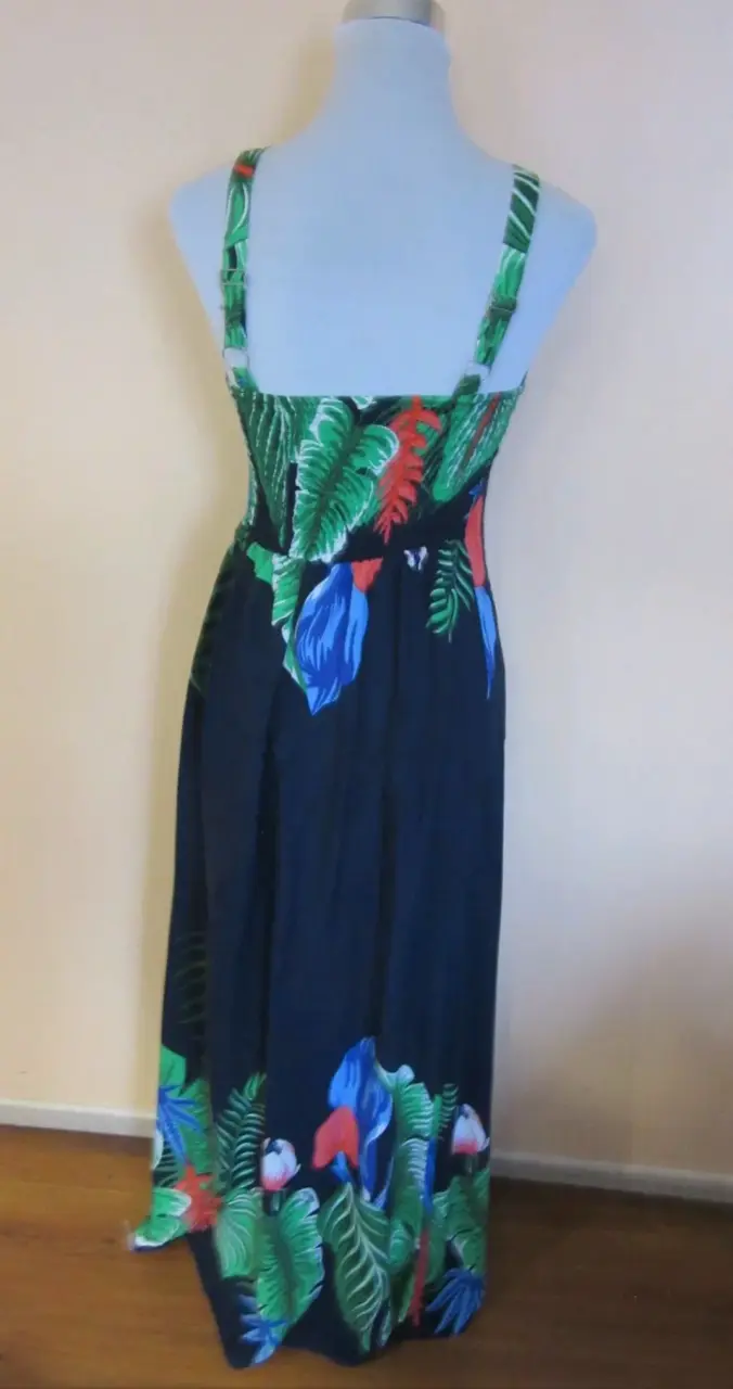 Vestido largo estampado tropical - 2
