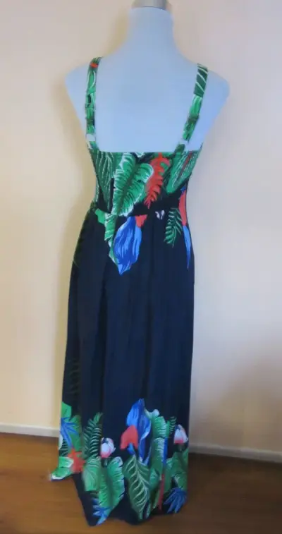 Vestido largo estampado tropical - miniatura 2