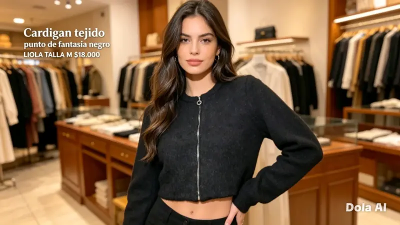 Cardigan tejido negro Liola talla M - 1