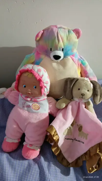 Set de peluches bebé y oso multicolor - miniatura 1