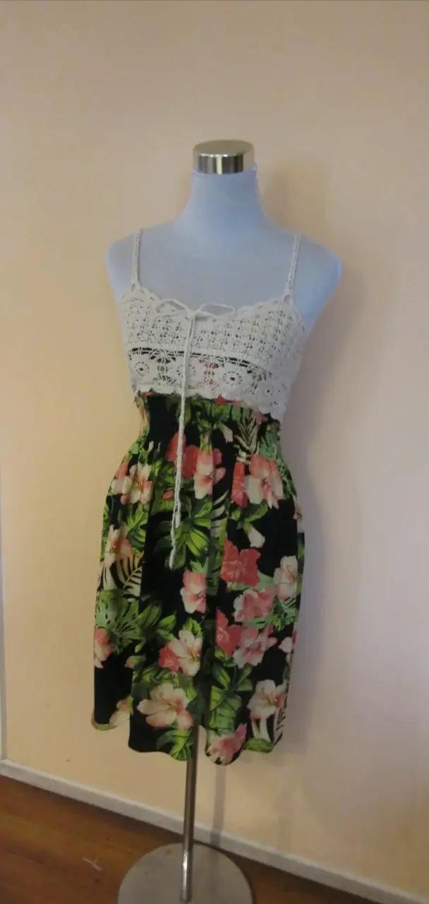 Vestido aplicación hilo en pecho para mujer - 4