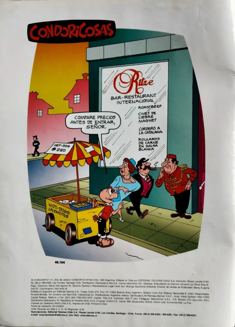 Revista Condorito Número 456 Octubre de 2003 - 2
