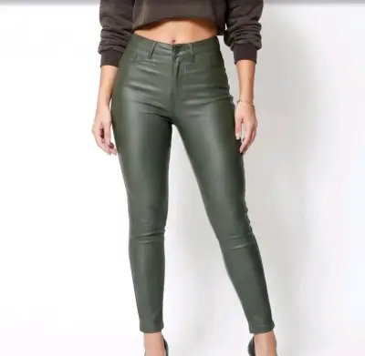 Pantalón ecocuero tiro alto talla 40 - miniatura 2