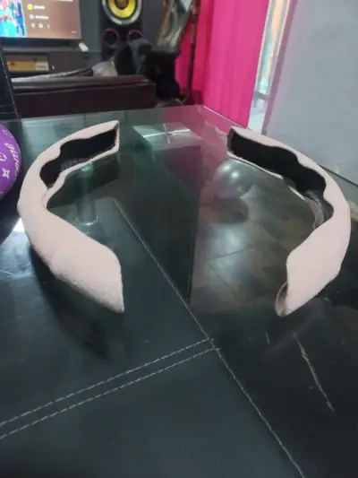 Orejas de disfraz de gato beige - miniatura 1