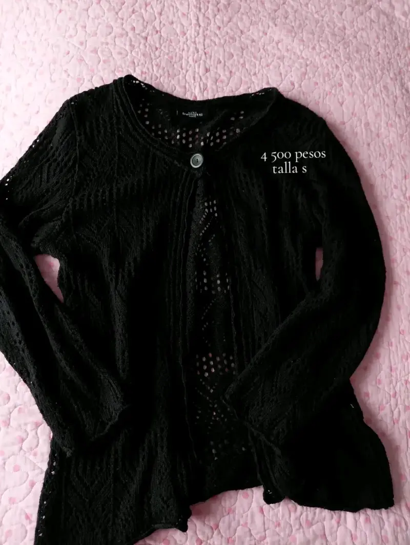 Cardigan negro tejido