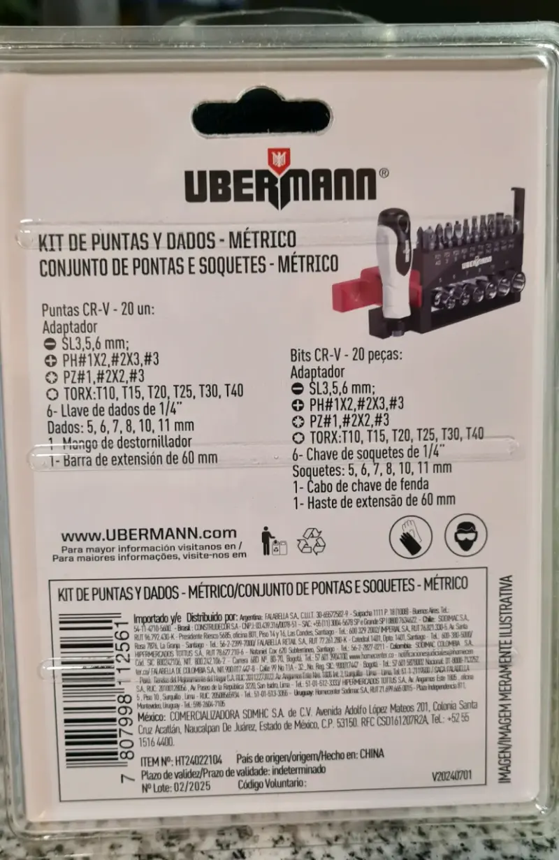 Juego de destornilladores Ubermann 28 piezas - 3