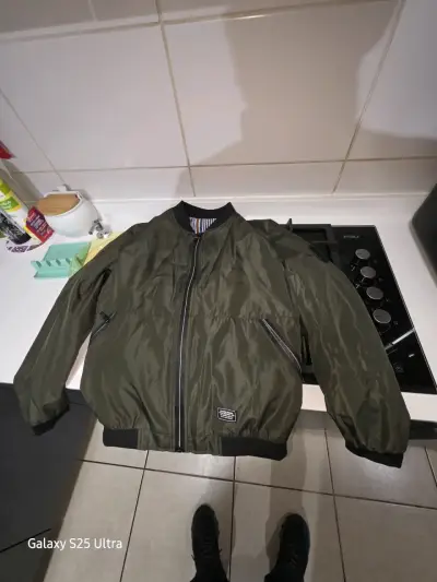 Chaqueta bomber verde militar para hombre talla M - miniatura 1